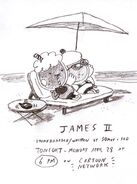 Root Beer Guy on Vacation in official art for "James II"