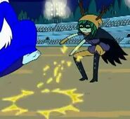 Huntress Wizard attacking Ice King