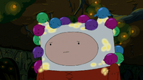 S6e23 Finn covered in candy birds