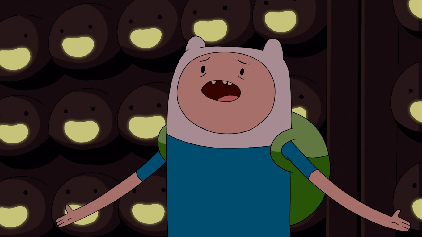 Finn with Leg Casts in Wheelchair, From the Adventure Time …