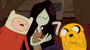 S1e12 Marceline showing handful of nuts to Finn and Jake