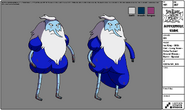 Ice King - With Hair - Long Nose - Robe Tucked Around Knees - Burnt - Special