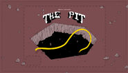 The Pit title card design by Michael DeForge and painted by Nick Jennings