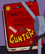 Gunter's name in Marceline's diary.