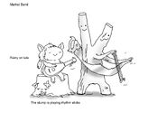 Rainy and Tree Person concept art by Steve Wolfhard