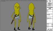 Modelsheet Lemongrab in His Underwear