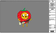 Jake, cleverly disguised as a strawberry.