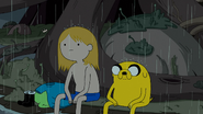 S4e23 Finn and Jake sitting in the rain 2