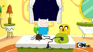 S2e17 Finn and Jake smiling over dead Princess Plant