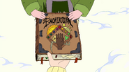 Finn hands the Betty the Farmworld Enchiridion