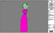 Modelsheet princessbubblegum withnohairgreenskin