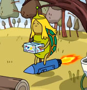 Turtle Princess on her rocket delivering fruit pies to LSP