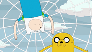 S4e3 finn and jake in a web