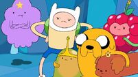 Finn and Jake protecting Princesses