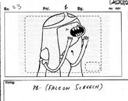 storyboard of Princess Bubblegum calling "The Marrow"