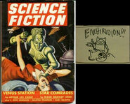 An early sketch along with the original comic book