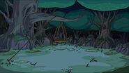 The plain version of where Finn was caged and hung above the magical pit by the animals.