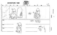 Lemongrab's pudgier design in the storyboards