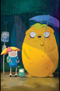 A possible reference to a poster for "My neighbor Totoro."