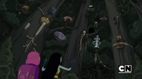 S5e29 Marceline and PB looking up at totem cairns