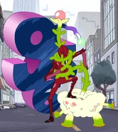 Everplant wrapped around Scarab, stem skyward.