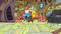 S1e8 Finn and Jake playing BMO surrounded by ice cream