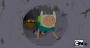 Finn and Jake in the cave.