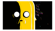 The Thin Yellow Line title card design by Michael DeForge and painted by Joy Ang