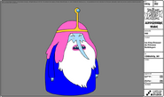 Modelsheet iceking dressed asprincessbubblegum