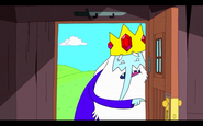 Ice King asks Finn and Jake to throw him a "manlorette" party.