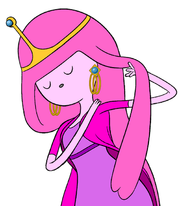 Princess Bubblegum with her hair back