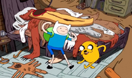 Finn and Jake in "Adventure Time Theme Song"