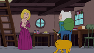 S5e1 Finn's mom with Finn and Jake in house
