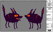 Modelsheet Fire Wolf Pup - Sunset Color