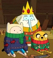Finn, Jake, and the Ice King enjoying some quality time