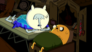 Ice King asleep with his eyes open