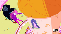 Marceline flying along with Princess Bubblegum in "Sky Witch"