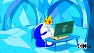 Ice King at his computer