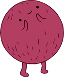 a red candy ball