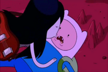 S1e12 Marceline kissing Finn