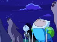 Marceline and Finn howling