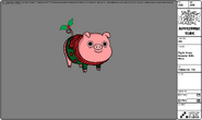 Modelsheet Pig in Xmas Sweater with Rims