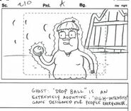 The Ghost original look on storyboard