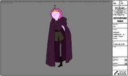 Modelsheet princessbubblegum incloak hooddown