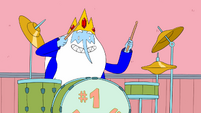 S4 e25 Ice King playing drums