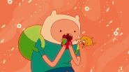 Jake stops Finn from eating the fruit and feeds it to the Black Haired Witch