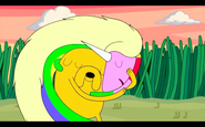 Jake and Lady Rainicorn hug