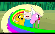 Jake, Finn, and Lady Rainicorn