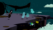 S2e26 Ghosts pushing Finn and Jake off cliff