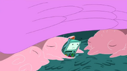 S5 e17 BMO crawling out of a baby bird's mouth